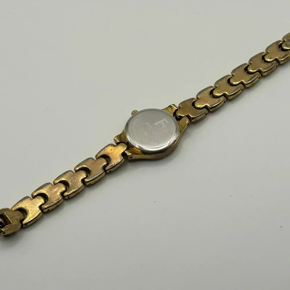 Fossil F2 Gold Silver Stainless Steel Women’s Watch, 22mm